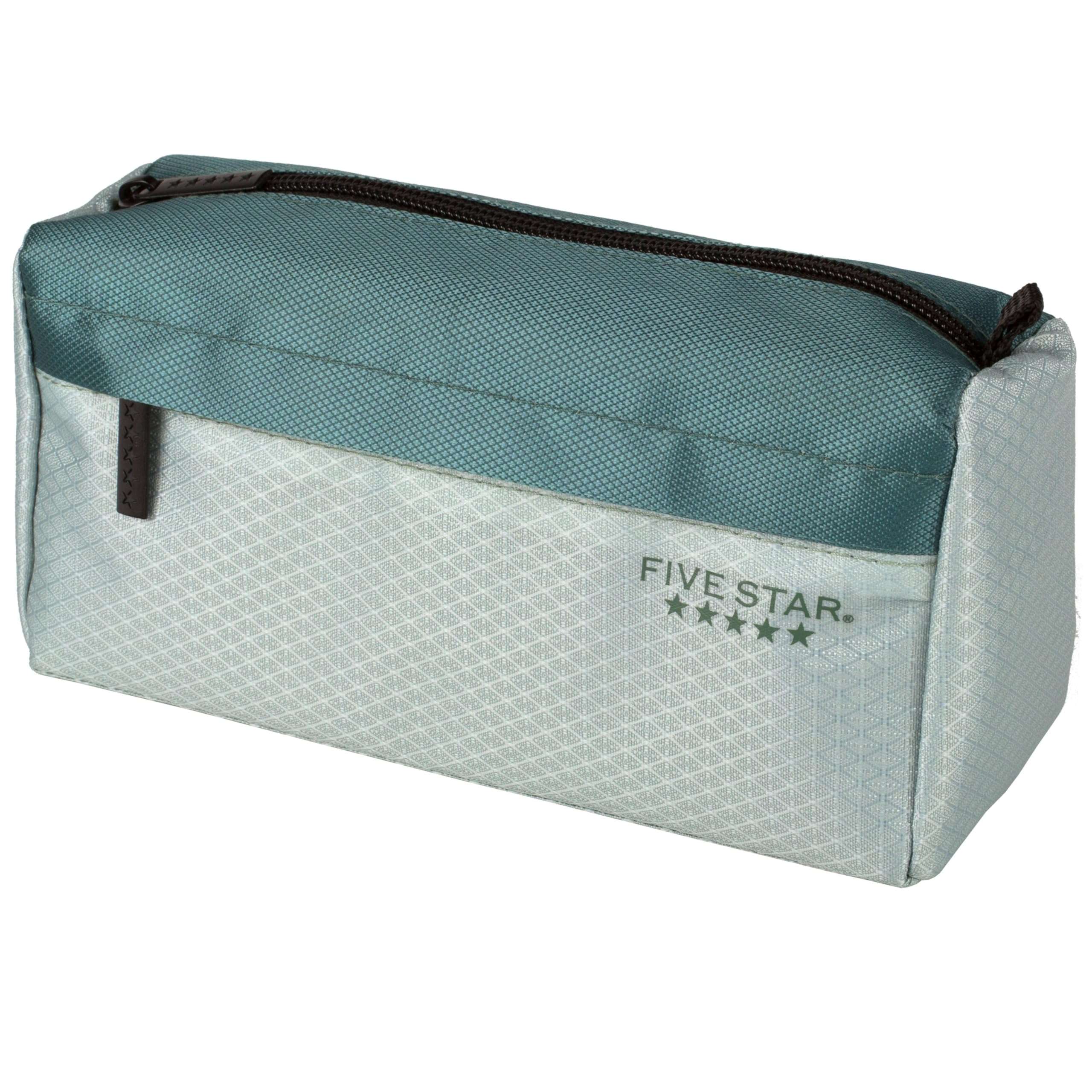 Five Star Pencil Pouch, Pen Case, 9-Pocket Zipper Pouch, Storage Organizer for School Supplies Earbuds Chargers Cables Makeup, Green/Juniper (500214F-ECM) - Image 1