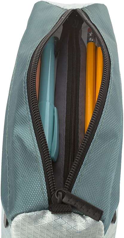 Five Star Pencil Pouch, Pen Case, 9-Pocket Zipper Pouch, Storage Organizer for School Supplies Earbuds Chargers Cables Makeup, Green/Juniper (500214F-ECM) - Image 8