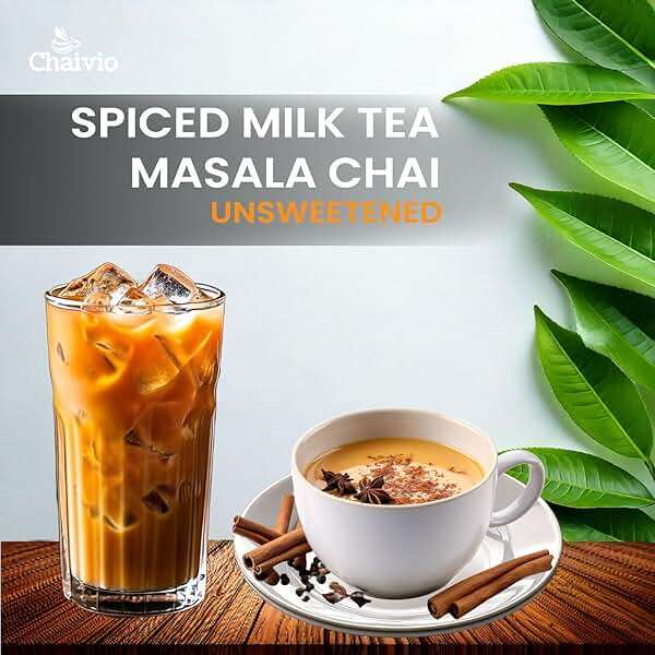 Chaivio Masala Chai Tea Latte, Unsweetened Instant Powder, Authentic Chai-with Natural Ingredients, No Preservatives, Tea Powder, Quick and Healthy Chai(1 lb) - Image 3