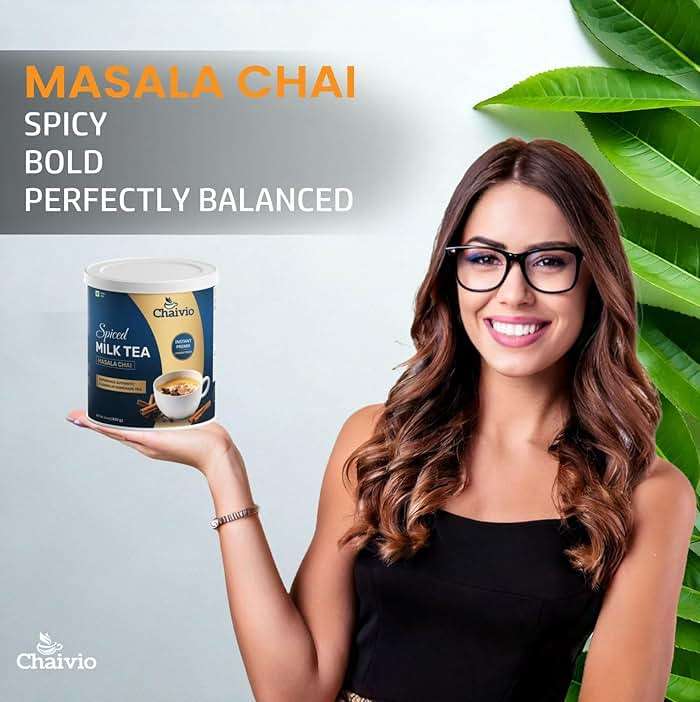 Chaivio Masala Chai Tea Latte, Unsweetened Instant Powder, Authentic Chai-with Natural Ingredients, No Preservatives, Tea Powder, Quick and Healthy Chai(1 lb) - Image 4