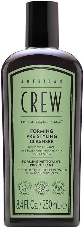American Crew Men's Pre-Styler Forming Shampoo for Textured & Curly Hair, Anti-Frizz & Curl Defining, Hydrating with Jojoba Oil, Vegan, 8.5 fl oz - Image 1