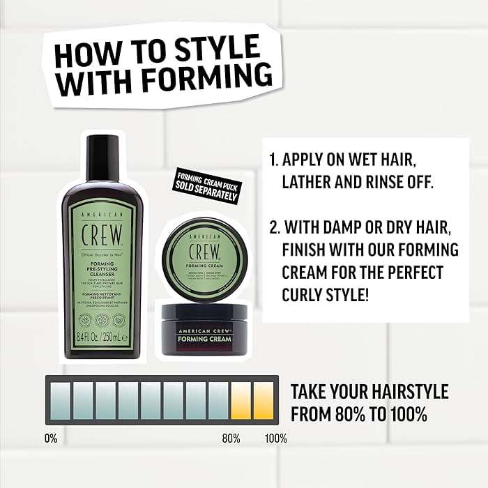 American Crew Men's Pre-Styler Forming Shampoo for Textured & Curly Hair, Anti-Frizz & Curl Defining, Hydrating with Jojoba Oil, Vegan, 8.5 fl oz - Image 7