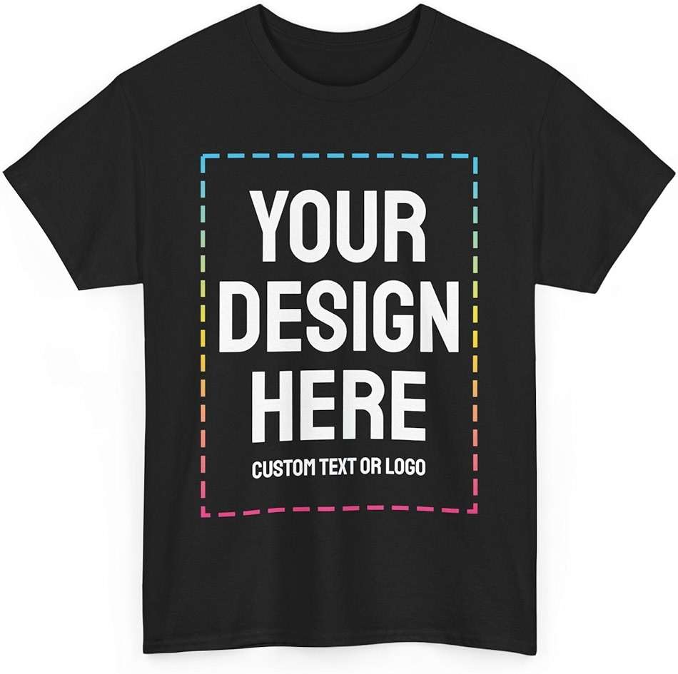 Custom T-Shirts - Personalized, Customized Cotton Tees - Create Your Own with Photo, Text, Name or Logo for Men and Women - Image 1