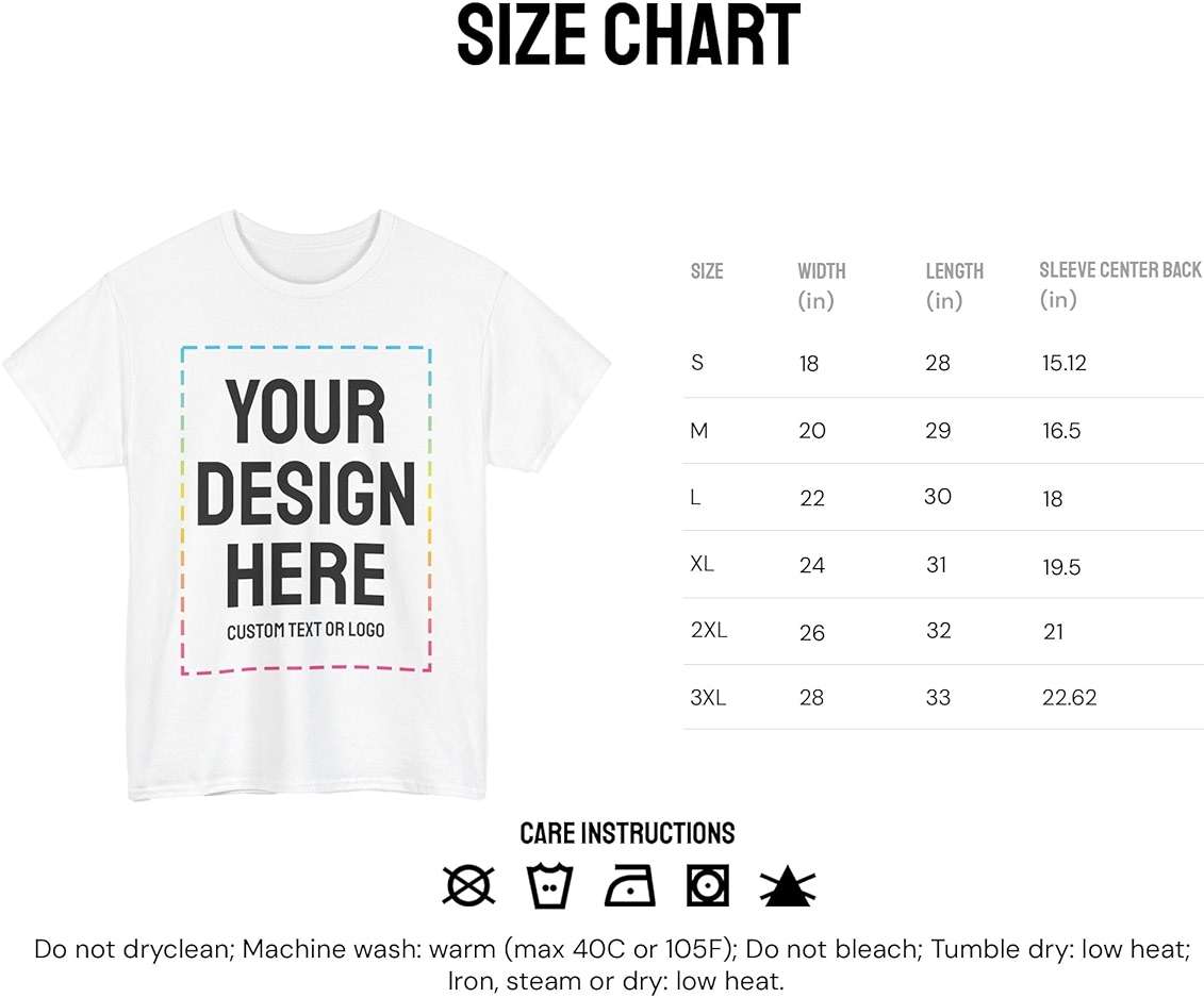 Custom T-Shirts - Personalized, Customized Cotton Tees - Create Your Own with Photo, Text, Name or Logo for Men and Women - Image 5