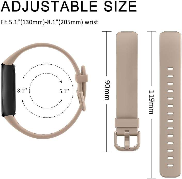 6-Pack Bands for Fitbit Inspire 3 Bands for Women Men, Soft Silicone Adjustable Wristband Replacement Straps Compatible with Fitbit Inspire 3 Fitness Tracker - Image 4