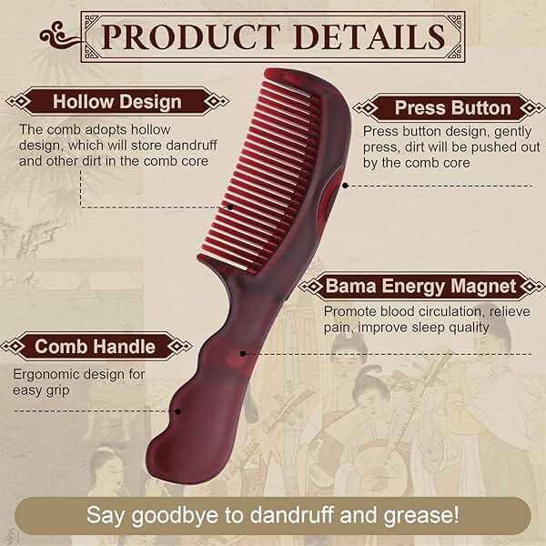 TEAWOO 2PCS Anti Dandruff Comb, Scalp Detox Comb for Scalp Build Up, Sweep Dandruff Removal Brush for Hair Care (Patented) - Image 2