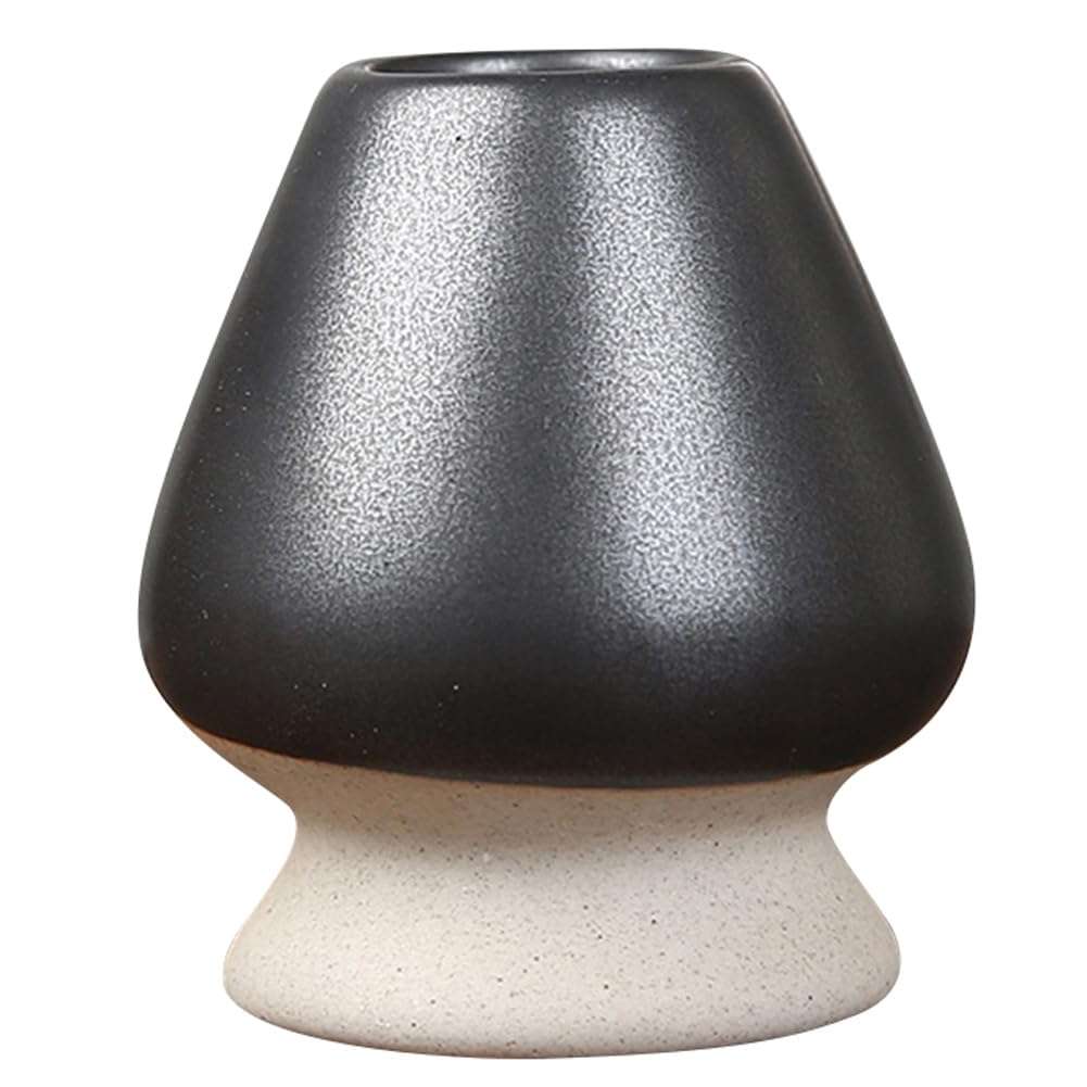 Matcha Tea Whisk Holder, 1Pc Chasen Stand, Ceramic Holder Chasen Stand fit for Traditional Japanese Tea Matcha Set Accessories (Black) - Image 1