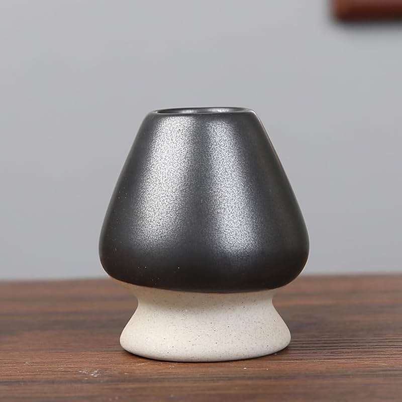 Matcha Tea Whisk Holder, 1Pc Chasen Stand, Ceramic Holder Chasen Stand fit for Traditional Japanese Tea Matcha Set Accessories (Black) - Image 5