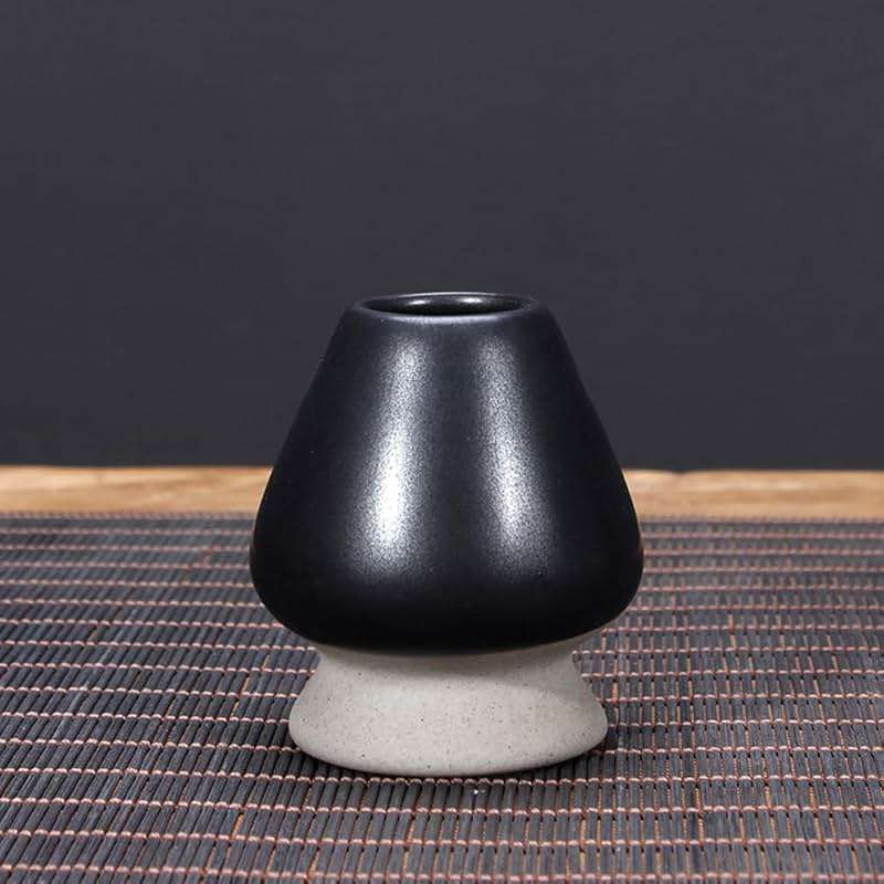 Matcha Tea Whisk Holder, 1Pc Chasen Stand, Ceramic Holder Chasen Stand fit for Traditional Japanese Tea Matcha Set Accessories (Black) - Image 6