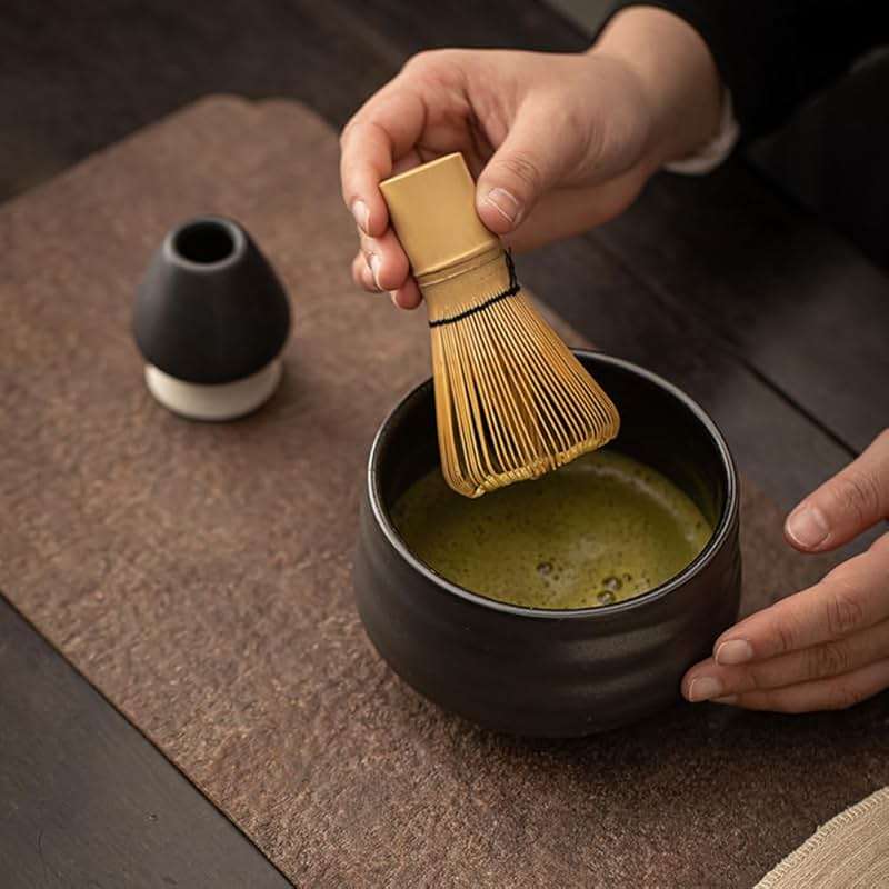 Matcha Tea Whisk Holder, 1Pc Chasen Stand, Ceramic Holder Chasen Stand fit for Traditional Japanese Tea Matcha Set Accessories (Black) - Image 7