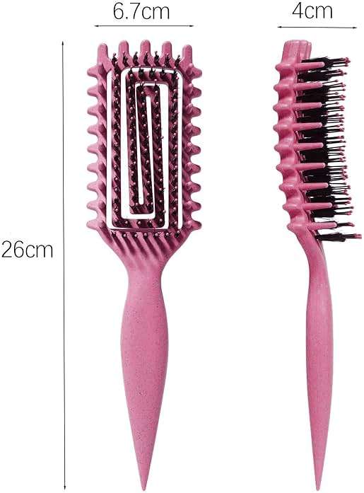 Curly Hair Brush Candybrush Curl Defining Brush for Detangling Shaping and Defining Curls for Women, Men, Wet & Dry Hair (Pink) - Image 4