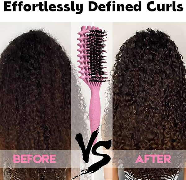 Curly Hair Brush Candybrush Curl Defining Brush for Detangling Shaping and Defining Curls for Women, Men, Wet & Dry Hair (Pink) - Image 5