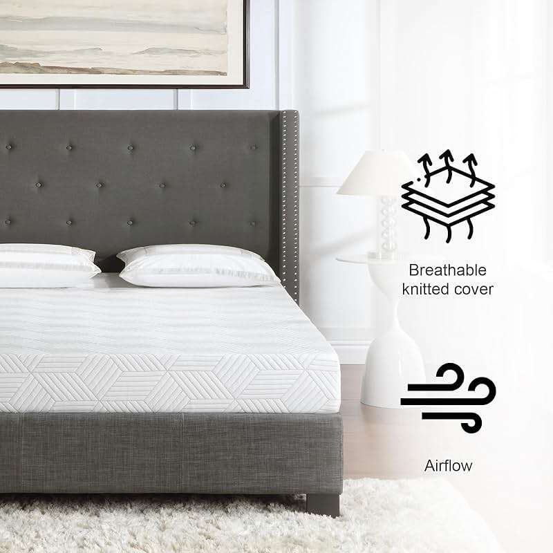 Twin Size Mattress Gel Memory Foam Bed Mattress in a Box Medium Firm and Good Support Removable and Washable Design Breathable Fabric Small Compression Packaging for Kids and Adults - Image 5