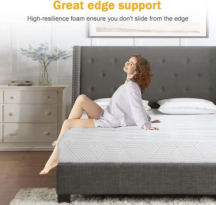 Twin Size Mattress Gel Memory Foam Bed Mattress in a Box Medium Firm and Good Support Removable and Washable Design Breathable Fabric Small Compression Packaging for Kids and Adults - Image 6