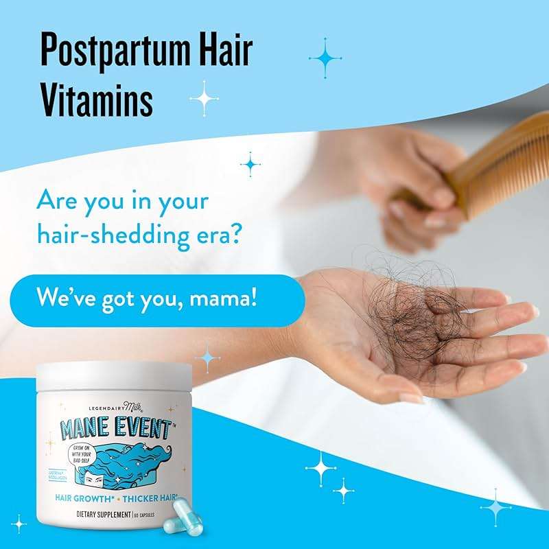 Legendairy Milk Hair Growth Vitamins for Women - Biotin for Hair Growth with Collagen & Lustriva, Hair Loss Products & Supplements for Thinning, Thicker, Fuller, Stronger Skin & Nails, Mane Event™ - Image 7