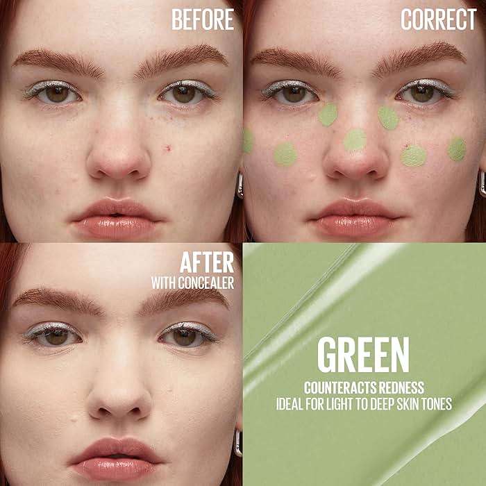 Maybelline Instant Age Rewind Instant Eraser Color Correcting Concealer, Crease-Resistant Coverage, Up to 12HR Moisturizing Wear, Green Color Corrector, 151, 1 Count - Image 3