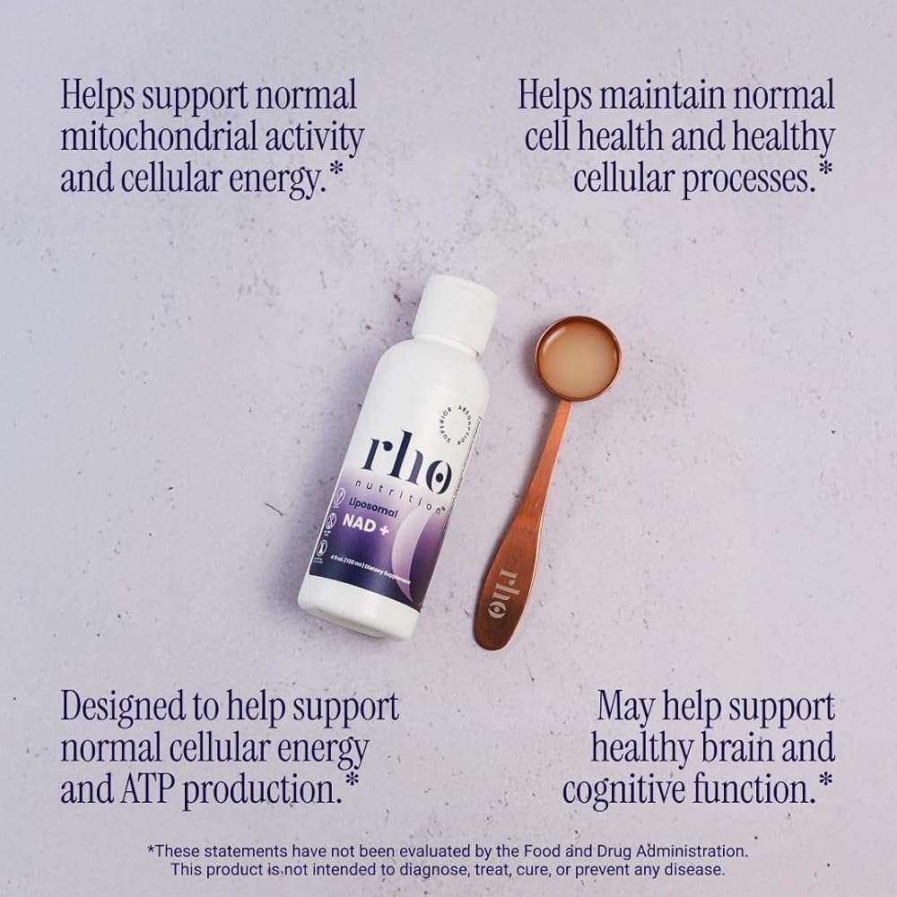 Rho Nutrition - Cellular Health Essentials Bundle – Liquid Liposomal Supplements for Healthy Aging & Cellular Support - NAD+, Curcumin + Resveratrol, & Glutathione (3 Pack) - Image 3