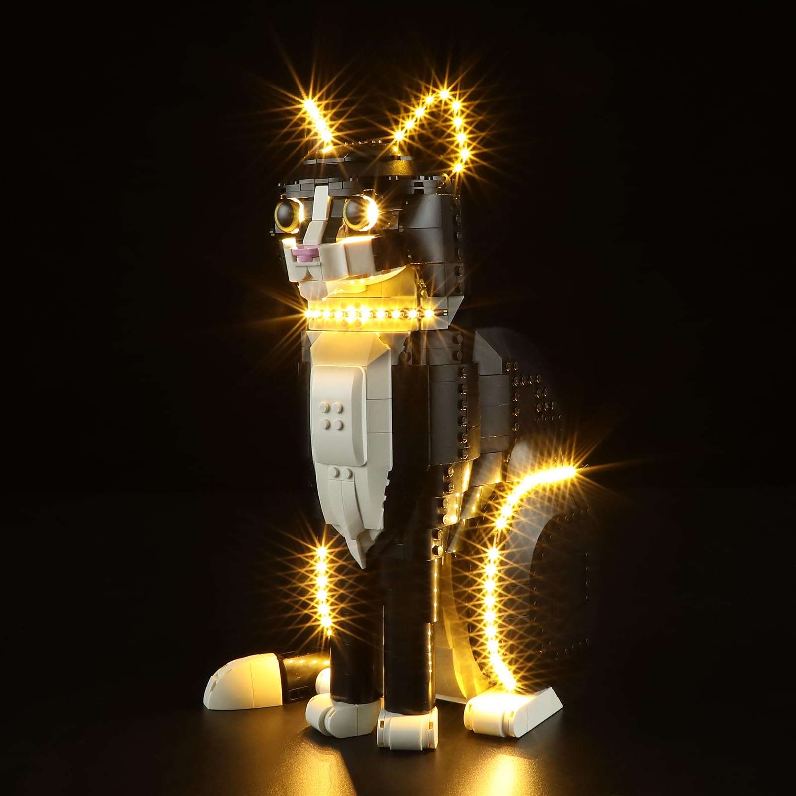 LED Lights Compatible with Lego Ideas Tuxedo Cat 21349 Building Blocks - Not Included The Model- Cat Gift Idea - Image 1