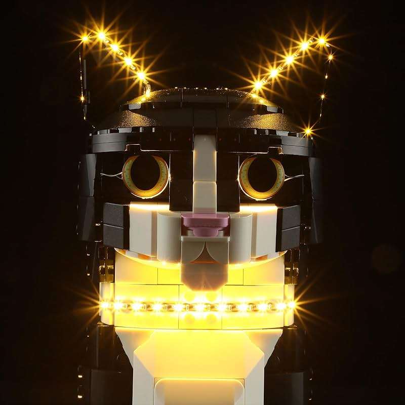 LED Lights Compatible with Lego Ideas Tuxedo Cat 21349 Building Blocks - Not Included The Model- Cat Gift Idea - Image 2