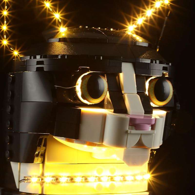 LED Lights Compatible with Lego Ideas Tuxedo Cat 21349 Building Blocks - Not Included The Model- Cat Gift Idea - Image 3
