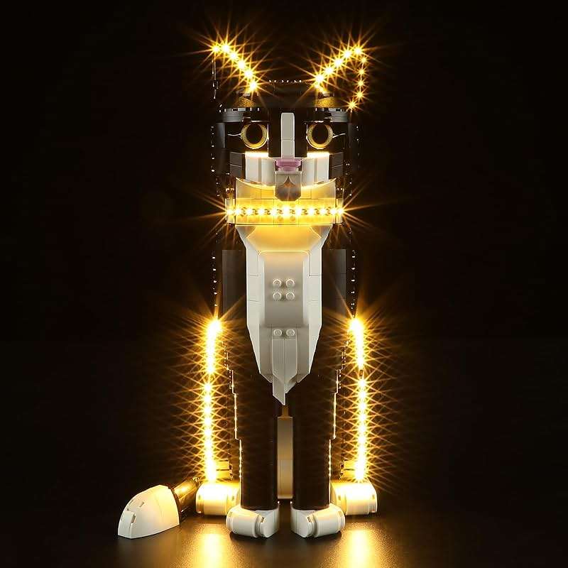 LED Lights Compatible with Lego Ideas Tuxedo Cat 21349 Building Blocks - Not Included The Model- Cat Gift Idea - Image 7