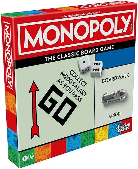 Monopoly Board Game | Classic Game with Storage Tray and Larger Tokens | Ages 8+ | 2 to 6 Players | Family Games for Kids and Adults | Kids Gifts - Image 15