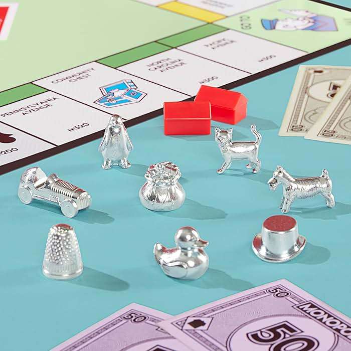 Monopoly Board Game | Classic Game with Storage Tray and Larger Tokens | Ages 8+ | 2 to 6 Players | Family Games for Kids and Adults | Kids Gifts - Image 3