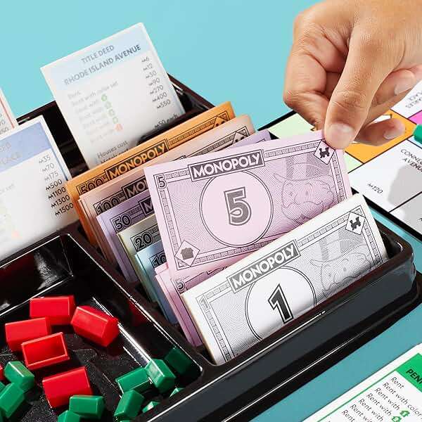 Monopoly Board Game | Classic Game with Storage Tray and Larger Tokens | Ages 8+ | 2 to 6 Players | Family Games for Kids and Adults | Kids Gifts - Image 4