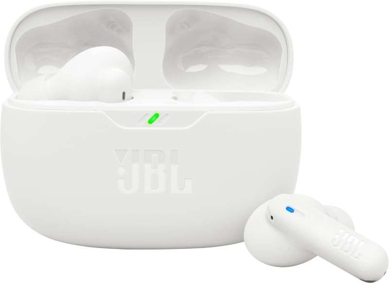 JBL Vibe Beam 2 - True Wireless Noise Cancelling Earbuds with JBL Pure Bass Sound & Smart Ambient technology, 4mics for crisp, clear calls, up to 40Hrs of Playback, IP54 Dust & Water resistant (White) - Image 8