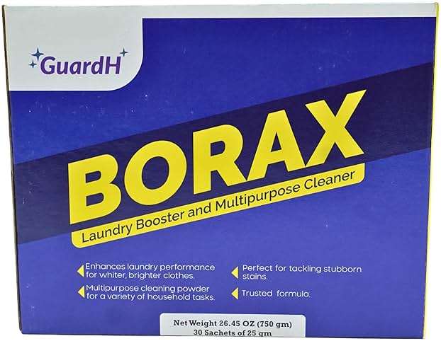 GuardH Borax Multipurpose Cleaner 750g 30 Sachets Natural Mineral Laundry Booster and Household Cleaning Powder for Stains Odor and Grout Eco-Friendly Pre-Measured Cleaning Packs - Image 1