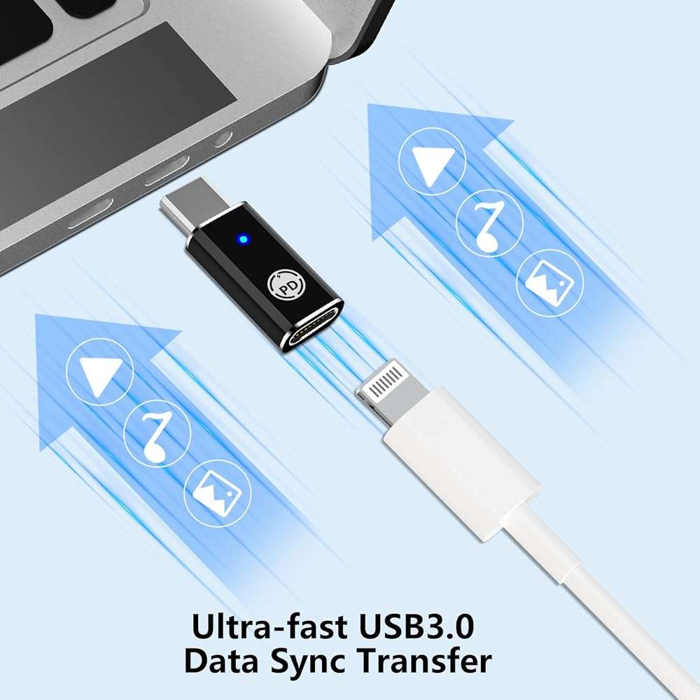 【Apple MFi Certified】Lightning to USB-C Adapter, Stuffcool 4Pack Lightning Female to Type-C Male Digital Converter Type-C Fast Charge Connector for iPhone 17/17 Air/17 Pro/17 Pro Max/16/16 Pro/15/iPad - Image 4
