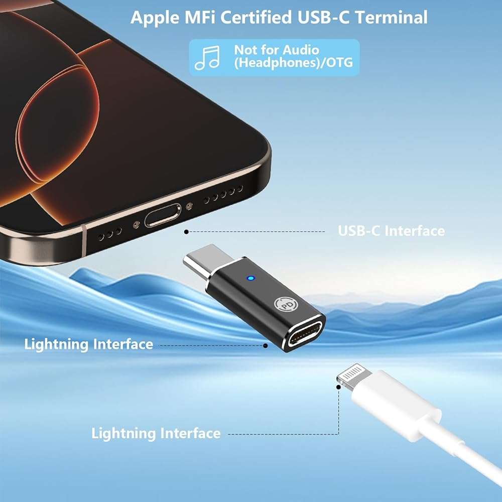 【Apple MFi Certified】Lightning to USB-C Adapter, Stuffcool 4Pack Lightning Female to Type-C Male Digital Converter Type-C Fast Charge Connector for iPhone 17/17 Air/17 Pro/17 Pro Max/16/16 Pro/15/iPad - Image 8