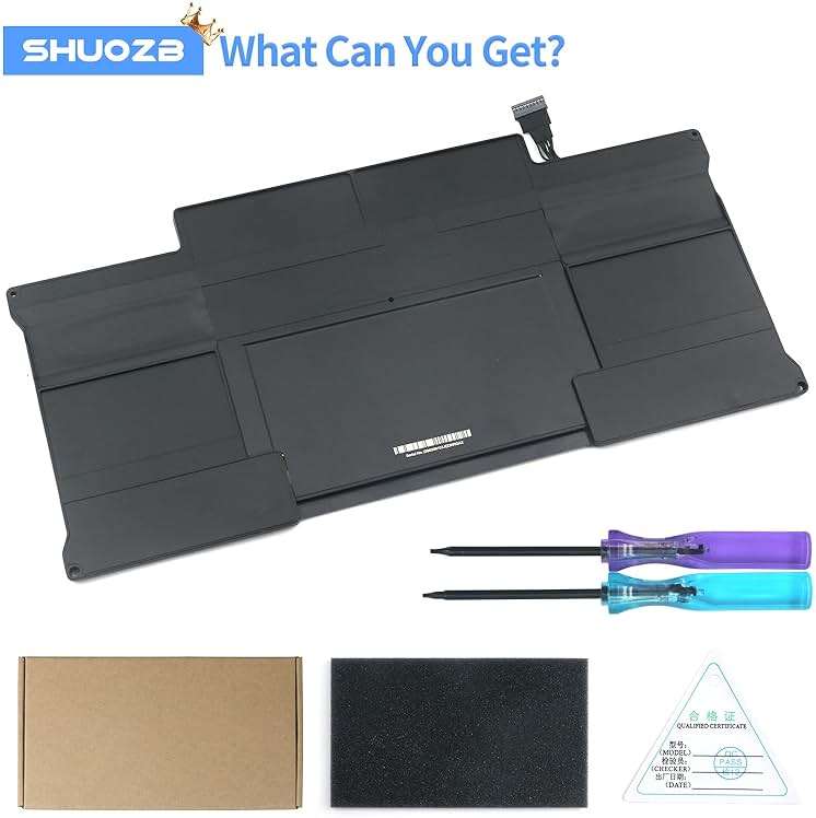 A1466 A1405 Laptop replacement Battery for MacBook Air 13 inch A1466 (Mid 2012、Mid 2013、Early 2014、Early 2015、2017) A1369 (Late 2010、Mid 2011 Version) fits A1466 A1369 A1496-7.3V 50Wh/6800mAh - Image 6