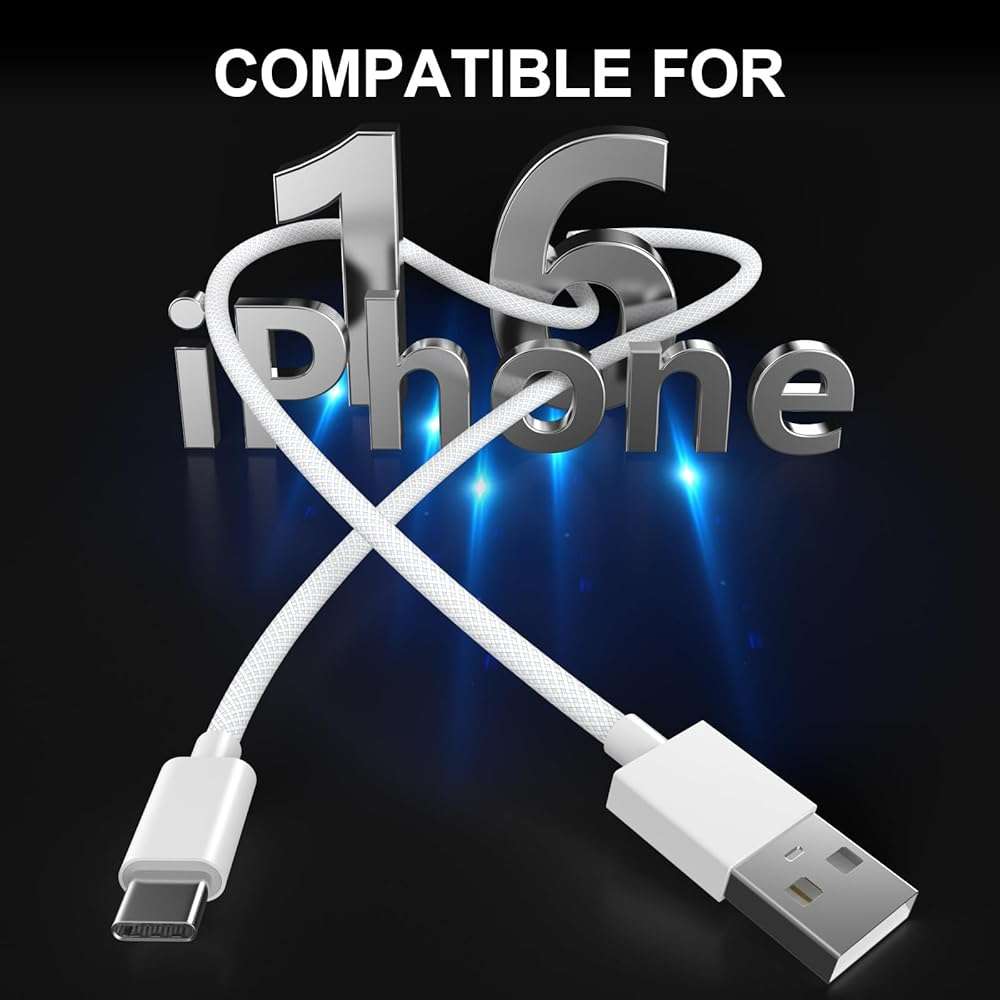 10FT Car Carplay Cable for iPhone 17 16, 2 Pack [Apple MFi Certified] 60W USB A to USB C Fast Charging Cable Woven Car Charger Cord Compatible for iPhone 17/17 Pro/17 Pro Max/Air/16 Pro Max/15 Pro Max - Image 2
