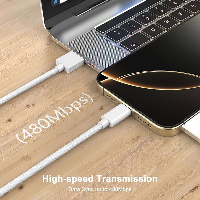10FT Car Carplay Cable for iPhone 17 16, 2 Pack [Apple MFi Certified] 60W USB A to USB C Fast Charging Cable Woven Car Charger Cord Compatible for iPhone 17/17 Pro/17 Pro Max/Air/16 Pro Max/15 Pro Max - Image 7