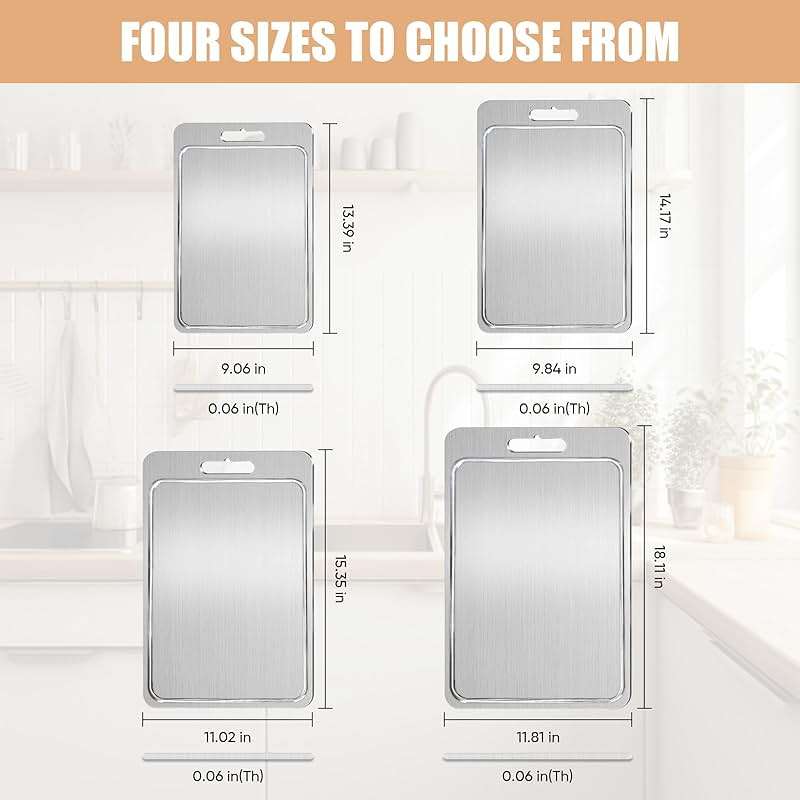 Titanium Cutting Board 100% Pure Cutting Boards With Juice Groove Metal Grade Food Double Sided Chopping Board for Cutting Meats Vegetables Fruits(Titanium-X-Large) - Image 3