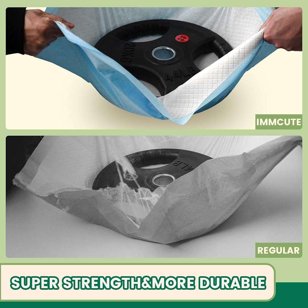 IMMCUTE 7 Layer Dog Pads 30x28 Inch, 30 Count - Super Absorbent Dog Pee Pads Extra Large, Tear-Resistant Thick Disposable Training Pads for Dogs & Cats - Image 2