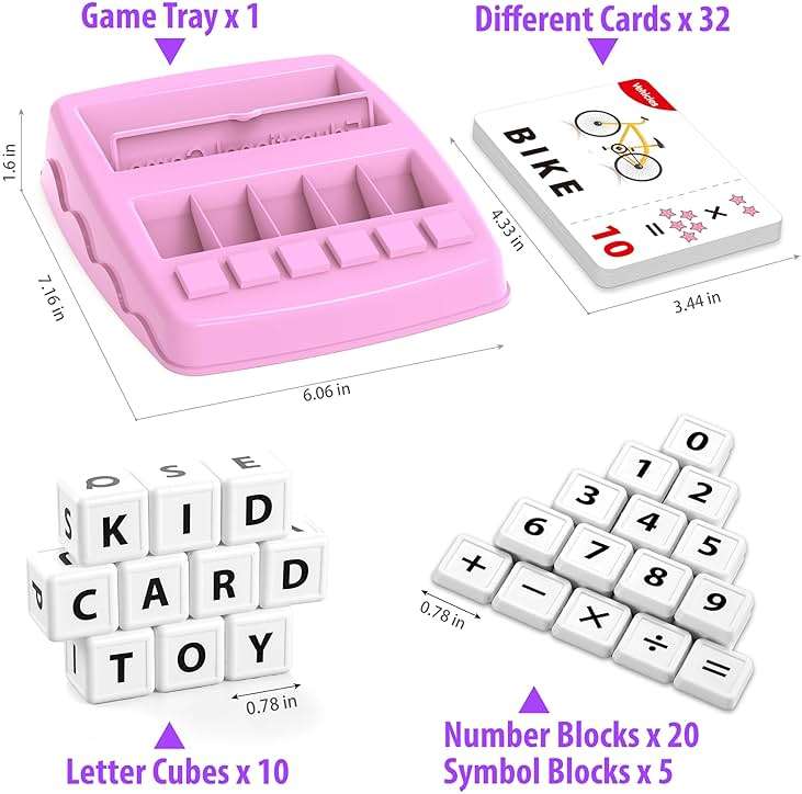 Yolscue Montessori Matching Letter Games,Educational Toys for 3-8 Year Olds Boys Girls,Alphabet Learning Toys for Kids Ages 3-8 Years,Birthday Party Gifts for 3-8 Year Olds Boys Girls(Pink) - Image 3