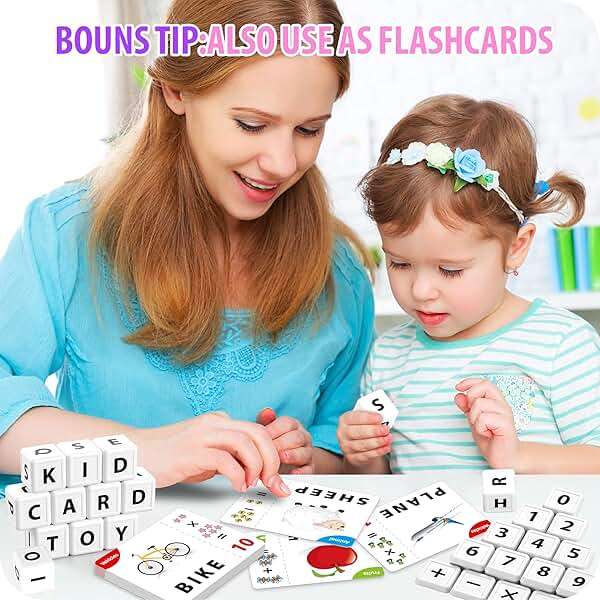 Yolscue Montessori Matching Letter Games,Educational Toys for 3-8 Year Olds Boys Girls,Alphabet Learning Toys for Kids Ages 3-8 Years,Birthday Party Gifts for 3-8 Year Olds Boys Girls(Pink) - Image 5