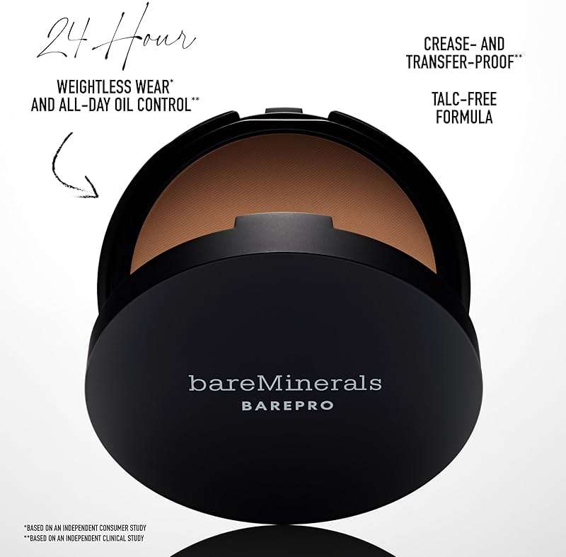 bareMinerals Barepro Skin-Perfecting Powder Foundation, Matte Pressed Powder Foundation Full Coverage, Oil Control, Dermatologist-Tested, Longwear Mineral Matte Complexion - Image 4