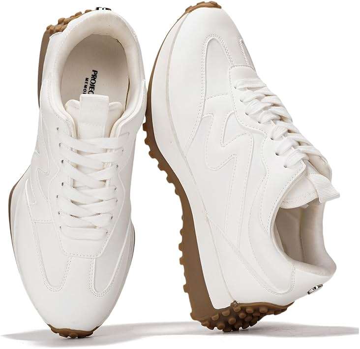 Project Cloud Trendy Fashion Sneakers for Women 2026 - Memory Foam and Non-Slip Comfortable Casual Ladies Shoes for Womens Fashion Sneakers - Lightweight Lace-up Shoes (Lecco) - Image 1