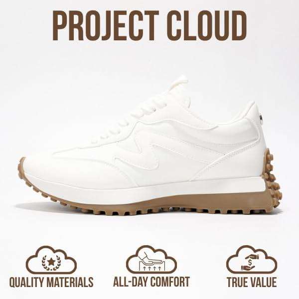 Project Cloud Trendy Fashion Sneakers for Women 2026 - Memory Foam and Non-Slip Comfortable Casual Ladies Shoes for Womens Fashion Sneakers - Lightweight Lace-up Shoes (Lecco) - Image 3
