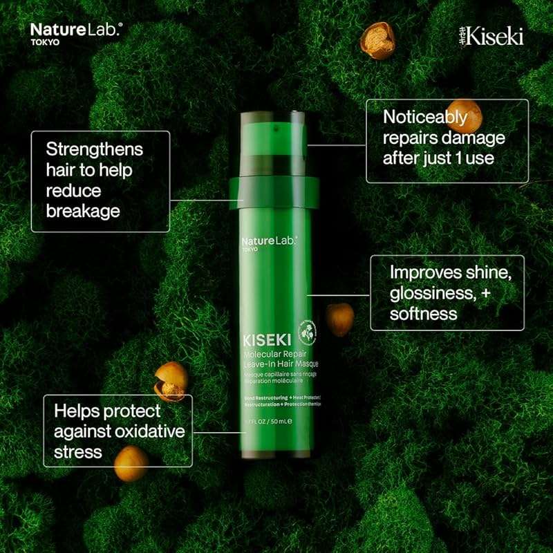NATURELAB. TOKYO Kiseki Molecular Repair Leave-In Hair Masque & Perfect Clean Clarifying Scalp Scrub - Image 2