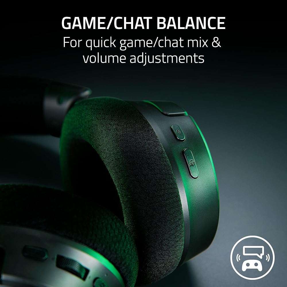 Razer Kraken V4 Wireless Gaming Headset: 2.4GHz, Bluetooth, USB - Super Wideband Mic - 40 mm Drivers - 9 Zone RGB Lighting - for PC, Mac, PS5, Nintendo Switch, Steam Deck, Smartphone - Black (Renewed) - Image 7