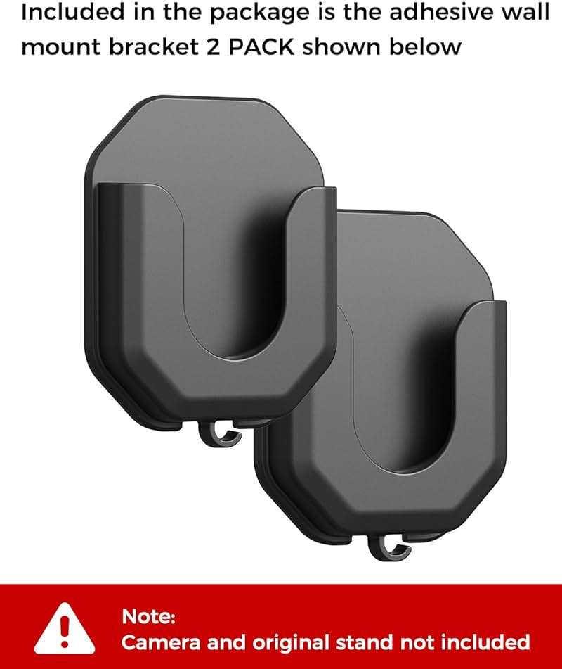 2 Pack Blink Camera No Drill No Screws Wall Mount Bracket for Blink Outdoor 4 /Blink Mini/Mini 2 /Blink Indoor Cameras, HBV Adhesive Mount(KMOUANTS Black Wall Mount for Blink Cameras) - Image 5