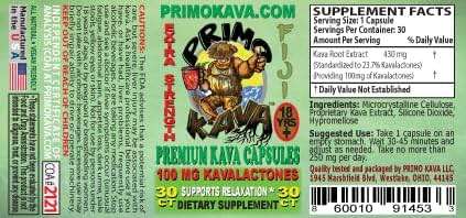 PRIMO KAVA Kava Capsules 3000mg | Authentic Kava Kava from Fiji | Fast Acting Kava Extract | 3,000mg of Kavalactones | Adaptogenic Experience | Certified 3rd Party Testing - Image 7
