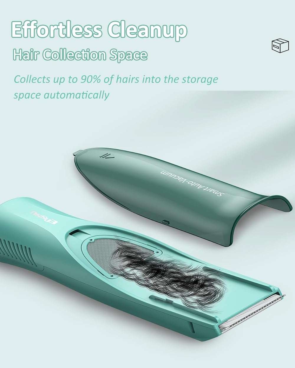 ENSSU Baby Hair Clipper,Vaccum Hair Clippers for Kids/Toddlers,Cordless Baby Hair Cutting Kit with Two Modes,Baby Hair Trimmer Haircut Machine in Large Hairs Storage Space,Rechargeable,Waterproof - Image 2