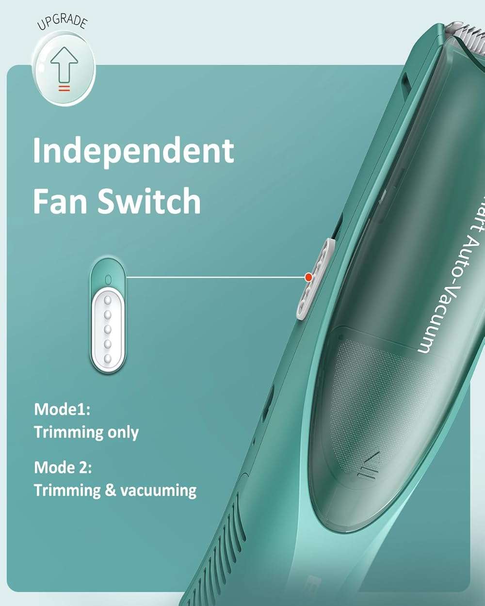 ENSSU Baby Hair Clipper,Vaccum Hair Clippers for Kids/Toddlers,Cordless Baby Hair Cutting Kit with Two Modes,Baby Hair Trimmer Haircut Machine in Large Hairs Storage Space,Rechargeable,Waterproof - Image 3