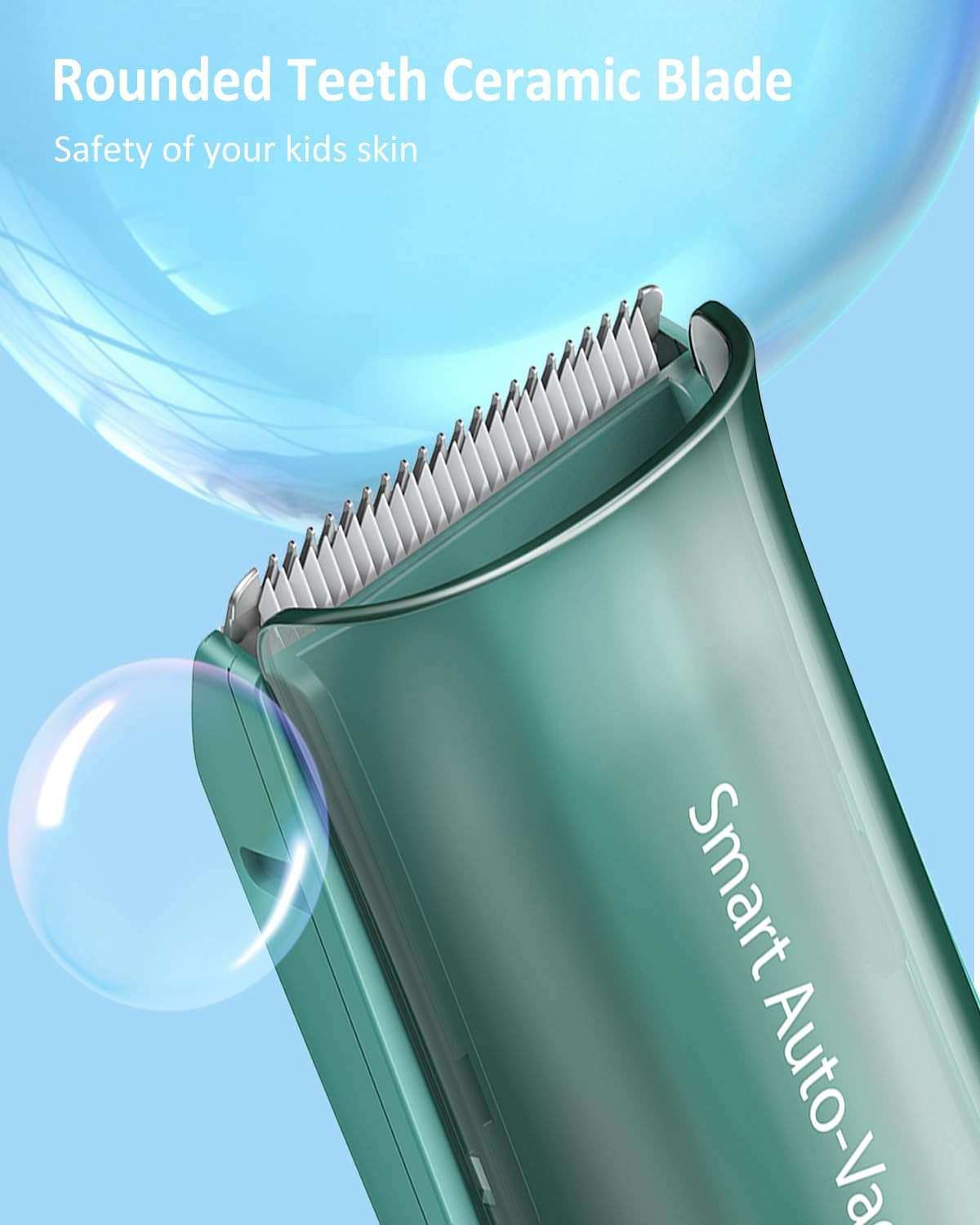 ENSSU Baby Hair Clipper,Vaccum Hair Clippers for Kids/Toddlers,Cordless Baby Hair Cutting Kit with Two Modes,Baby Hair Trimmer Haircut Machine in Large Hairs Storage Space,Rechargeable,Waterproof - Image 4