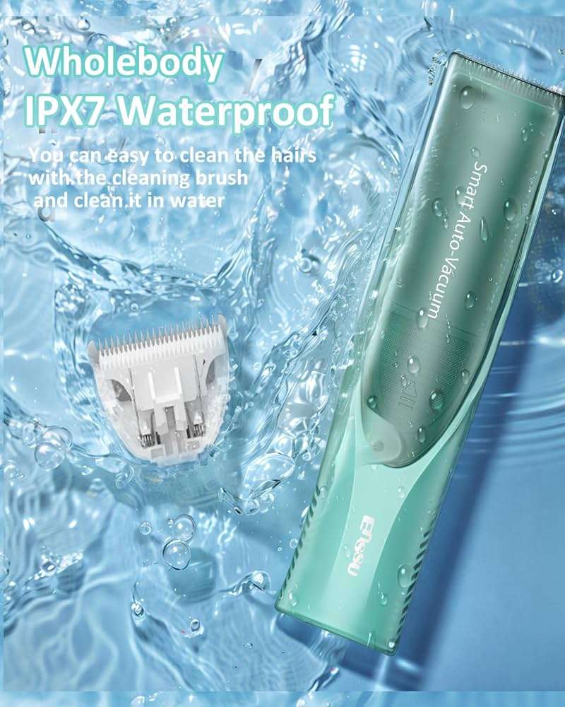 ENSSU Baby Hair Clipper,Vaccum Hair Clippers for Kids/Toddlers,Cordless Baby Hair Cutting Kit with Two Modes,Baby Hair Trimmer Haircut Machine in Large Hairs Storage Space,Rechargeable,Waterproof - Image 7
